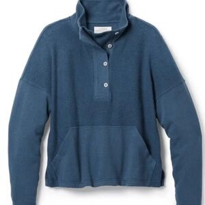 REI Co-op Hemp Cotton Fleece Pullover – Women’s Medium – Navy